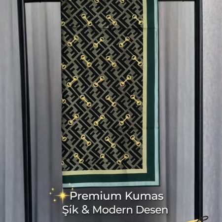 Premium Desenli Şal – Siyah & Gold
