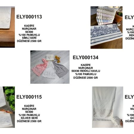 Kadife Nurçınar Simli / Renkli / Silver / Gold Seri Havlu Koleksiyonu