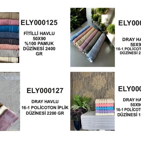 Fitilli / Dray Havlu %100 Pamuk ve Polikoton Havlu Koleksiyonu
