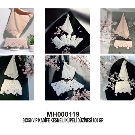 VIP Kadife Kesmeli Küpeli Çeyizlik Havlu Koleksiyonu