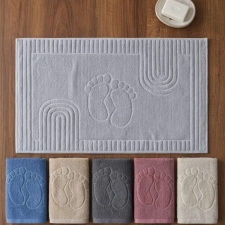 Ayak İzli Banyo Paspas Seti 50x70 cm